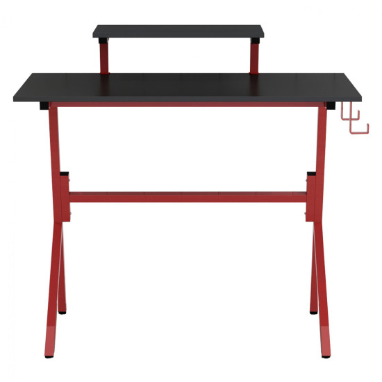 ΓΡΑΦΕΙΟ GAMING ΜΑΥΡΟ ΜΕ ΚΟΚΚΙΝΟ ΣΚΕΛΕΤΟ HM8775 95x50x88Υ εκ.