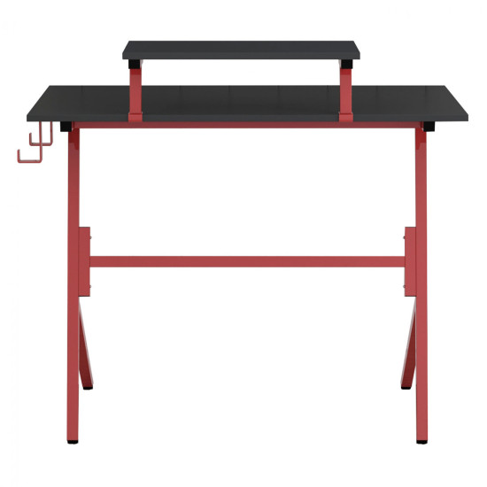 ΓΡΑΦΕΙΟ GAMING ΜΑΥΡΟ ΜΕ ΚΟΚΚΙΝΟ ΣΚΕΛΕΤΟ HM8775 95x50x88Υ εκ.