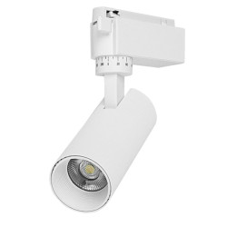 Μονοφασικό Bridgelux COB LED Λευκό Φωτιστικό Σποτ Ράγας 10W 230V 1250lm 30° Φυσικό Λευκό 4500k GloboStar 93091