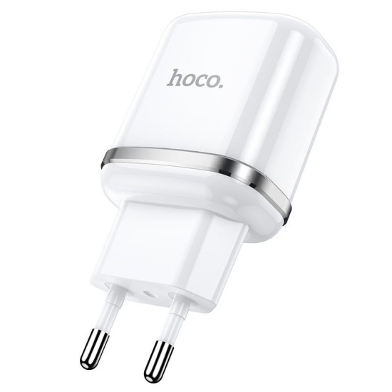 Φορτιστής Ταξιδίου Hoco N4 Aspiring με 2 Εξόδους Φόρτισης USB 5V 2.4A Λευκός
