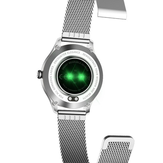 Maxcom Smartwatch FW42 Silver V.4.0 IP68 1.09" 180mAh Ανοξείδωτο Λουράκι Ασημί