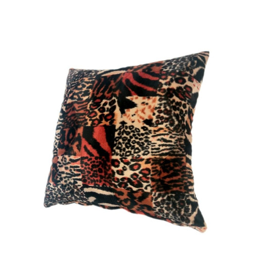 Μαξιλάρι διακοσμητικό, για καναπέ, με γέμιση, Βελούδινο Animal Print 45x45εκ. - Crystalize Homeware®™