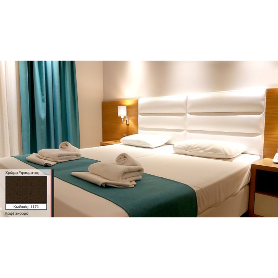Τραβέρσα-Ράνερ Κρεβατιού Ξενοδοχείου IB Line 50x200 RNR-1171 (Καφέ Σκούρο) - Ελληνικό Προϊόν (Πυκνή Ψαθωτή Υφή)