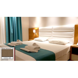 Τραβέρσα-Ράνερ Κρεβατιού Ξενοδοχείου IB Line 50x160 RNR-1182 (Μπεζ Σκούρο-Μόκα) - Ελληνικό Προϊόν (Πυκνή Ψαθωτή Υφή)