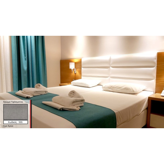 Τραβέρσα-Ράνερ Κρεβατιού Ξενοδοχείου IB Line 50x200 555 (Γκρί Κρύο) - Ελληνικό Προϊόν (Πυκνή Ψαθωτή Υφή)