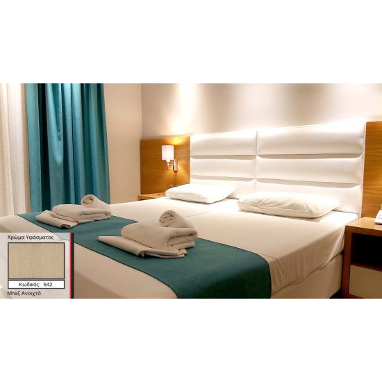 Τραβέρσα-Ράνερ Κρεβατιού Ξενοδοχείου IB Line 50x200 RNR-642 (Μπεζ Κλασικό) - Ελληνικό Προϊόν (Πυκνή Ψαθωτή Υφή)